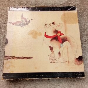 Vintage Cat and Butterfly Art Print Jigsaw Puzzle Springbok